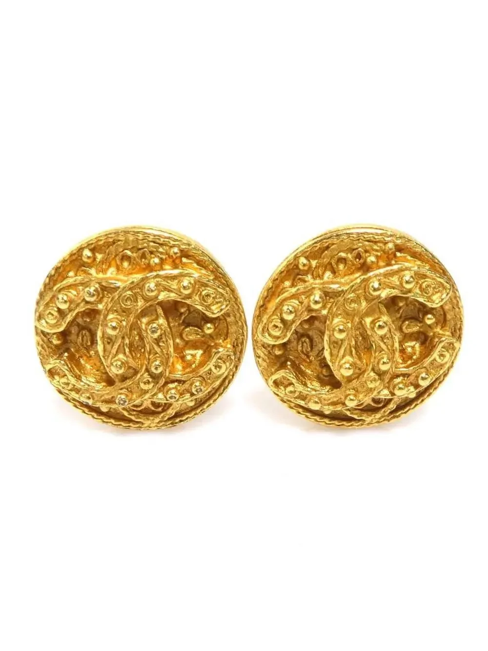 Auth Chanel Vintage Cc Logo Clip On #302749C41B
